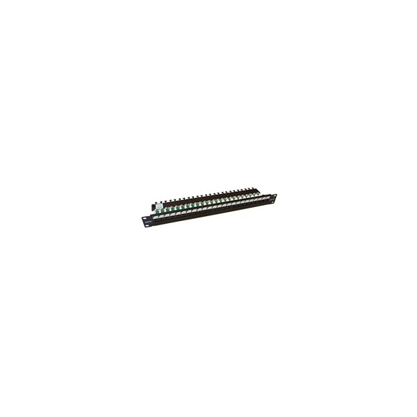 19" Patch panel LEXI-Net EXCLUSIVE 24port, UTP, 50µm, Cat5E, duální svorkovnice, černý 19" Patch panel LEXI-Net EXCLUSIVE 24port, UTP, 50µm, Cat5E, duální svorkovnice, černý
