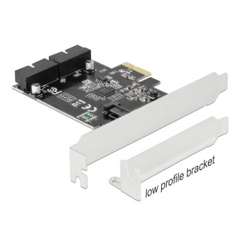 DELOCK KARTA PCI-E X1 - 2X USB 3.0 PIN HEADER ŚLEDŹ LOW PROFILE 90387