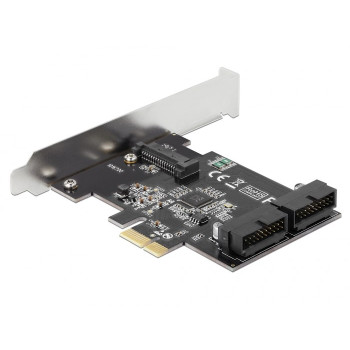 DELOCK KARTA PCI-E X1 - 2X USB 3.0 PIN HEADER ŚLEDŹ LOW PROFILE 90387