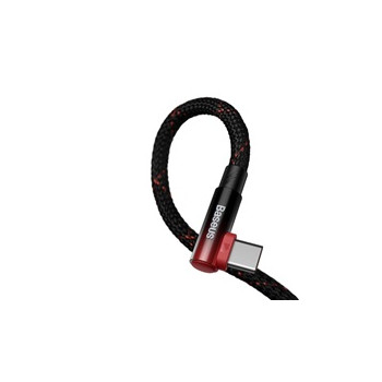 Baseus úhlový kabel USB - typ C 100W, 2 m, červený