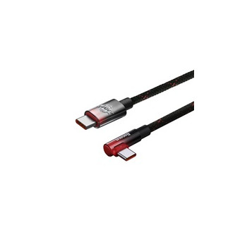 Baseus úhlový kabel typu C - typ C 100W, 2m, červený