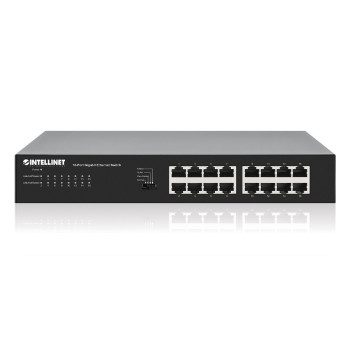 Manhattan 561815 łącza sieciowe Nie zarządzany Gigabit Ethernet (10 100 1000) Czarny