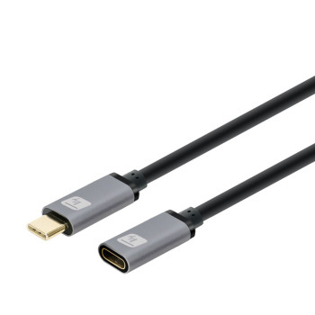 Techly ICOC MUSB322-CMF-010 kabel USB 1 m USB 3.2 Gen 2 (3.1 Gen 2) USB C Czarny, Szary