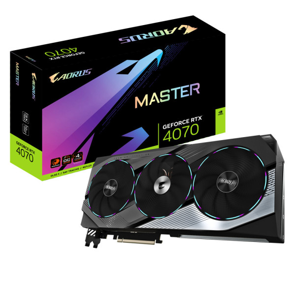 Gigabyte AORUS GeForce RTX 4070 MASTER 12G NVIDIA 12 GB GDDR6X Gigabyte AORUS GeForce RTX 4070 MASTER 12G NVIDIA 12 GB GDDR6X
