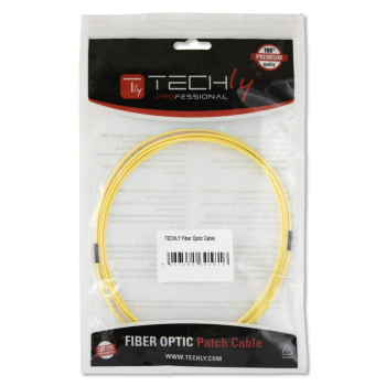 Techly 1m SC LC OS2 kabel optyczny Żółty