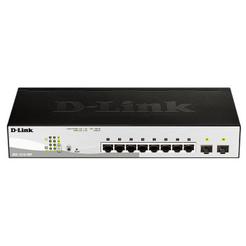 D-Link DGS-1210-08P łącza sieciowe Zarządzany L2 Gigabit Ethernet (10 100 1000) Obsługa PoE Czarny