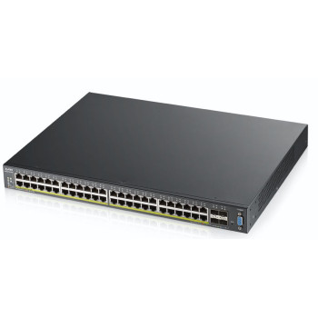 Zyxel XGS2210-52HP Zarządzany L2 Gigabit Ethernet (10 100 1000) Obsługa PoE 1U Czarny