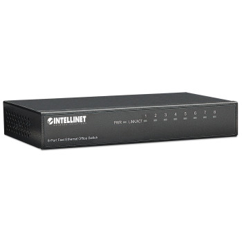 Intellinet 8-Port Fast Ethernet Office Switch Fast Ethernet (10 100) Czarny