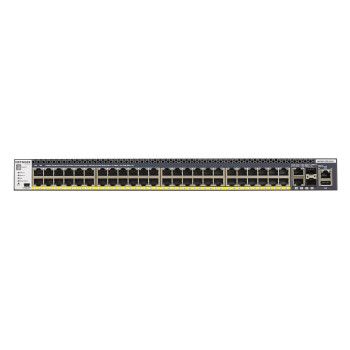NETGEAR M4300-52G-PoE+ 550W PSU Zarządzany L2 L3 L4 Gigabit Ethernet (10 100 1000) Obsługa PoE 1U Czarny