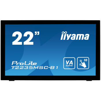iiyama ProLite T2235MSC 54,6 cm (21.5") 1920 x 1080 px Full HD LED Ekran dotykowy Blad Czarny