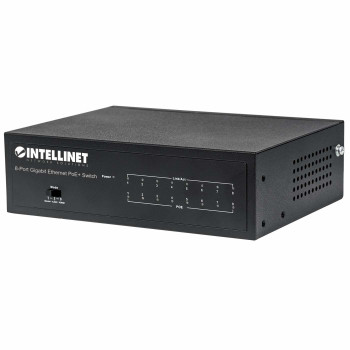 Intellinet 561204 łącza sieciowe Zarządzany Gigabit Ethernet (10 100 1000) Obsługa PoE Czarny