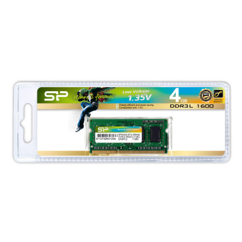 Silicon Power SP004GLSTU160N02 moduł pamięci 4 GB 1 x 4 GB DDR3L 1600 Mhz