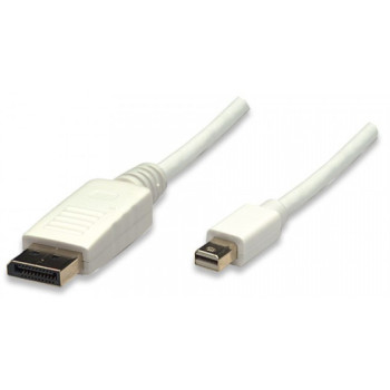Techly 1m DisplayPort 1.2 Mini DisplayPort Biały