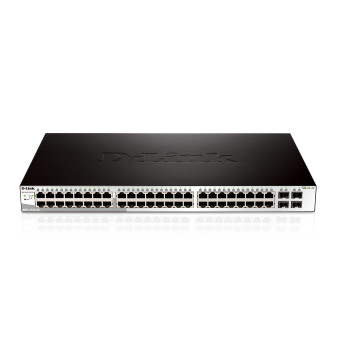 D-Link DGS-1210-52 łącza sieciowe Zarządzany L2 Gigabit Ethernet (10 100 1000) 1U Czarny