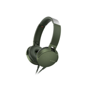 Sony XB550AP Zestaw słuchawkowy Przewodowa Opaska na głowę Połączenia muzyka Zielony