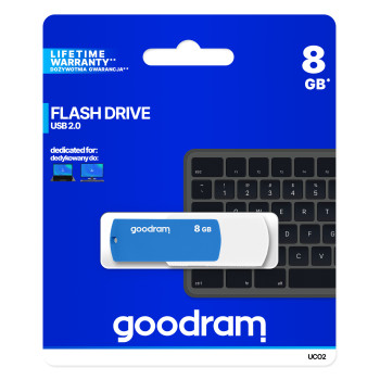Goodram UCO2 pamięć USB 8 GB USB Typu-A 2.0 Niebieski, Biały