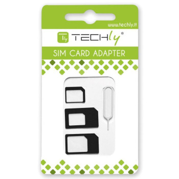 Techly I-SIM-3 adapter kart pamięci flash SIM Adapter do karty SIM