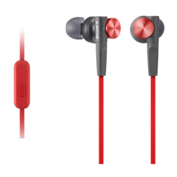 Sony MDR-XB50AP Zestaw słuchawkowy Przewodowa Douszny Połączenia muzyka Czarny, Czerwony