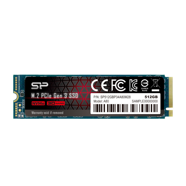 Silicon Power P34A80 M.2 512 GB PCI Express 3.0 SLC NVMe Silicon Power P34A80 M.2 512 GB PCI Express 3.0 SLC NVMe