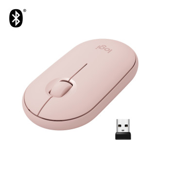 Logitech Pebble M350 myszka Oburęczny RF Wireless + Bluetooth Optyczny 1000 DPI