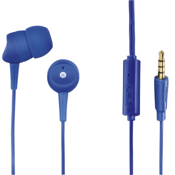 Hama 00184043 słuchawki zestaw słuchawkowy Przewodowa Douszny Połączenia muzyka Niebieski