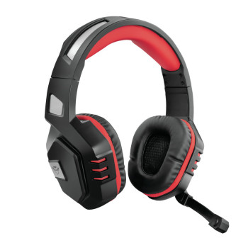 Trust GXT 390 Juga Zestaw słuchawkowy Bezprzewodowy Opaska na głowę Gaming Czarny, Czerwony