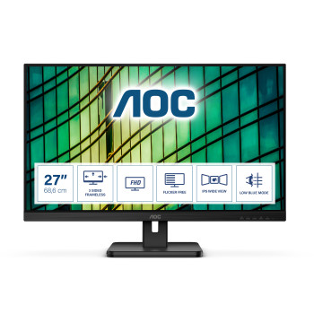 AOC E2 27E2QAE monitor komputerowy 68,6 cm (27") 1920 x 1080 px Full HD LCD Czarny
