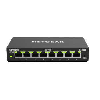 NETGEAR GS308E Zarządzany Gigabit Ethernet (10 100 1000) Czarny