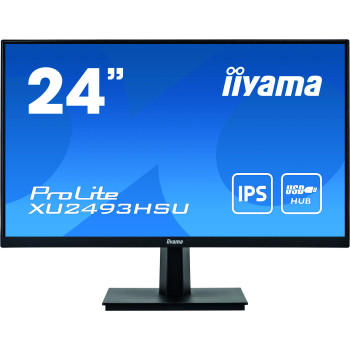 iiyama ProLite XU2493HSU-B1 monitor komputerowy 60,5 cm (23.8") 1920 x 1080 px Full HD LED Czarny