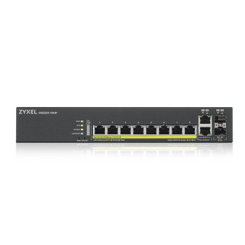 Zyxel GS2220-10HP-EU0101F łącza sieciowe Zarządzany L2 Gigabit Ethernet (10 100 1000) Obsługa PoE Czarny