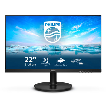 Philips V Line 222V8LA 00 monitor komputerowy 54,6 cm (21.5") 1920 x 1080 px Full HD LCD Czarny