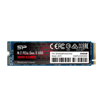 Silicon Power SP500GBP34UD7005 urządzenie SSD M.2 500 GB PCI Express 3.0 QLC 3D NAND NVMe