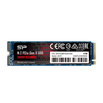 Silicon Power SP01KGBP34UD7005 urządzenie SSD M.2 1000 GB PCI Express 3.0 QLC 3D NAND NVMe