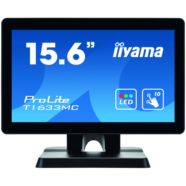 iiyama ProLite T1633MC-B1 monitor komputerowy 39,6 cm (15.6") 1366 x 768 px LED Ekran dotykowy Przeznaczony dla wielu iiyama ProLite T1633MC-B1 monitor komputerowy 39,6 cm (15.6") 1366 x 768 px LED Ekran dotykowy Przeznaczony dla wielu