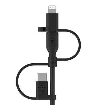 Belkin BOOST CHARGE kabel USB 1 m USB A USB C Micro-USB B Lightning Czarny