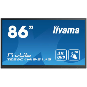 iiyama TE8604MIS-B1AG tablica interkatywna 2,18 m (86") 3840 x 2160 px Ekran dotykowy Czarny USB