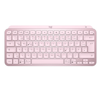 Logitech MX Keys Mini klawiatura RF Wireless + Bluetooth QWERTY Angielski Różowy