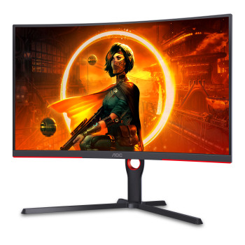 AOC CQ32G3SU BK monitor komputerowy 80 cm (31.5") 2560 x 1440 px Quad HD LED Czarny, Czerwony
