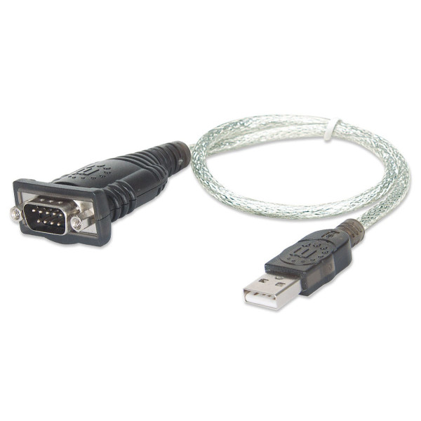 Manhattan 205146 kabel równoległy Szary 0,45 m USB A Serial COM RS232 DB9 Manhattan 205146 kabel równoległy Szary 0,45 m USB A Serial COM RS232 DB9