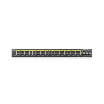 Zyxel GS2220-50HP-EU0101F łącza sieciowe Zarządzany L2 Gigabit Ethernet (10 100 1000) Obsługa PoE Czarny