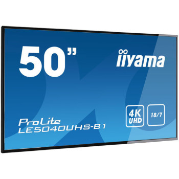iiyama LE5040UHS-B1 Digital signage display 127 cm (50') LED 350 cd m² 4K Ultra HD Czarny 18 7