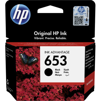 HP Oryginalny czarny wkład atramentowy 653 Advantage