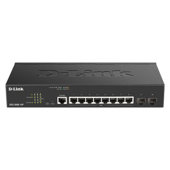 D-Link DGS-2000-10P łącza sieciowe Zarządzany L2 L3 Gigabit Ethernet (10 100 1000) Obsługa PoE 1U Czarny