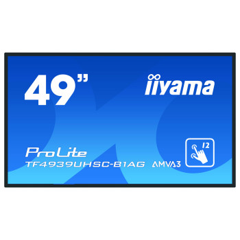 iiyama ProLite TF4939UHSC-B1AG monitor komputerowy 124,5 cm (49") 3840 x 2160 px 4K Ultra HD LED Ekran dotykowy Przeznaczony