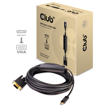 CLUB3D cac-1512 usb C VGA Czarny