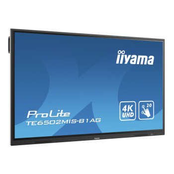 iiyama TE6502MIS-B1AG signage display Interaktywny płaski panel 165,1 cm (65") VA Wi-Fi 350 cd m² 4K Ultra HD Czarny Ekran