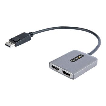 StarTech.com MST14DP122HD adapter kablowy 0,3 m DisplayPort 2 x HDMI Czarny, Szary