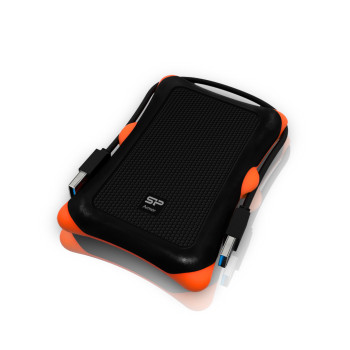 Silicon Power Armor A30 Obudowa HDD SSD Czarny, Pomarańczowy