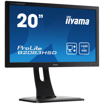 iiyama ProLite B2083HSD-B1 LED display 49,5 cm (19.5") 1600 x 900 px HD+ Czarny