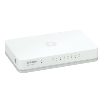 D-Link GO-SW-8G E łącza sieciowe Nie zarządzany Gigabit Ethernet (10 100 1000) Biały